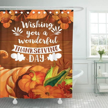 Yusdecor Thanksgiving Day Cornucopia Autumn Leaf On Wooden Fall