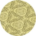 thumbnail image 1 of Ahgly Company Machine Washable Indoor Round Transitional Sun Yellow Area Rugs, 7' Round, 1 of 7