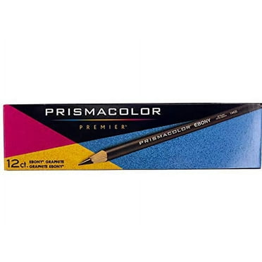 Prismacolor Ebony Graphite Pencils, .. Black Drawing Pencil Set .. | 12 Count Sketching .. Pencils
