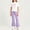 Purple, variant on Xdegoge Girls Outfit 2 Piece Short Sleeve Crewneck Graphic Cute T Shirt and Bell Bottom Flare Pants Set Casual First Day Of School Daily Sets 2-14 Years
