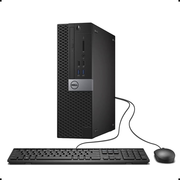 Restored Dell Desktop PC, Core i3-6100, 8G RAM, 256G SSD, HDMI, Windows 11 Pro