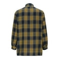 thumbnail image 6 of Trushoes Women's Yellow Plaid Shirt - Size S, Oversized Polyester, Wrinkle Resistant - Spring Fall Casual Shacket, 6 of 7
