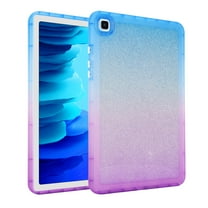 ELEHOLD Glitter Case for Samsung Galaxy Tab A7 Lite 8.7" (2021) Slim Thin Clear Anti-Scratch Shockproof Full Body Protective Gradient Glossy Back Case for Galaxy Tab A7 Lite (T220/T225),Blue Purple