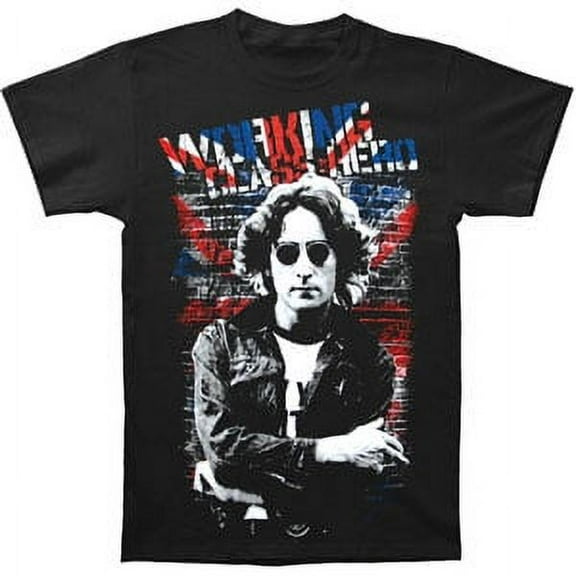 John Lennon Men's Classic Working Class Short Sleeve T-Shirt Black JL1002
