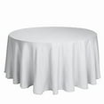 thumbnail image 2 of Balsa Circle Christmas Holidays 120" Silver Round Polyester Tablecloth Linens Decoration, 2 of 6