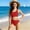 Red, variant on WOXIHUAN Girls One Piece Swimsuits Spaghetti Strap Cut Out Swim Suit Sleeveless Summer Beach Swimwear Black 14-15Years