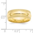 thumbnail image 4 of Primal Gold 10 Karat Yellow Gold 8mm Double Milgrain Comfort Fit Band Size 13, 4 of 5