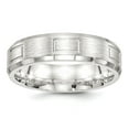 thumbnail image 1 of SS 6mm Brushed Fancy Band Size 8 in Sterling Silver, 1 of 3