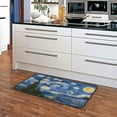 thumbnail image 5 of SKYSONIC 39x20 Inch Area Rug Van Gogh The Starry Night Art Door Mat Washable Non-Slip Throw Floor Carpet, 5 of 7
