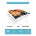 thumbnail image 5 of Quilts Full Size, Burnt Orange Floral Soft Comforter Bedding Set for Bed, Tropical Botanical Leaves Floral Lightweight Quilted Bedspread with Pillow Cover(2 Pieces) for All Season, 78x90 Inch, 5 of 6