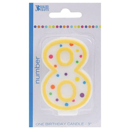 Bakery Crafts Multi Dot Candle #8 Indivi