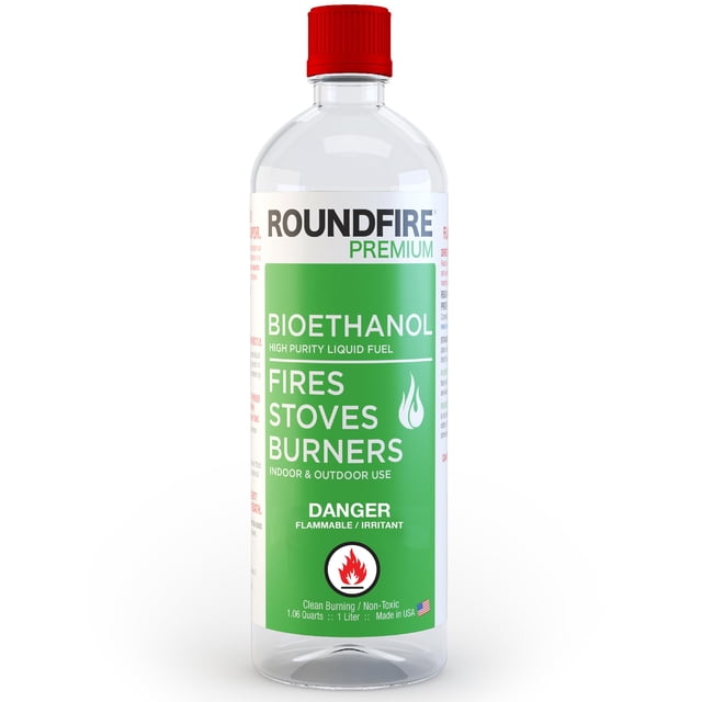 Combustible de etanol Roundfire Premium de 1 litro para fogatas y chimeneas
