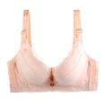 thumbnail image 2 of Women's Sexy Lace Underwire Bra Thin Cup Push Up Lingerie, Breathable Mesh Gathering Support Bras for Women, Cute Back Closure Lightly Lined Bralette, 2 of 3