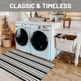 thumbnail image 7 of iOhouze Outdoor Rugs Black and White Striped Porch Rug 2.3 x3.6 ft Outdoor Doormats Front Door Rug Washable Door Mat Kitchen Entryway Bedroom Laundry Room, 7 of 7