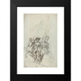 thumbnail image 2 of Theodor Richard Edward von Holst 11x14 Black Modern Framed Museum Art Print Titled - A Sleeping Girl and Man in Medieval Costume (1830-44), 2 of 5