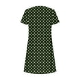 thumbnail image 4 of XUNKUSGA Summer Dresses for Women 2025 Leaf Sleeves Round Neck Hollow Neckline Dress Fashion Casual Polka Dot Sundress, 4 of 5