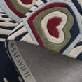 thumbnail image 5 of SAFAVIEH Soho Fulton Abstract Area Rug, Blue/Ivory, 6' x 6' Round, 5 of 10