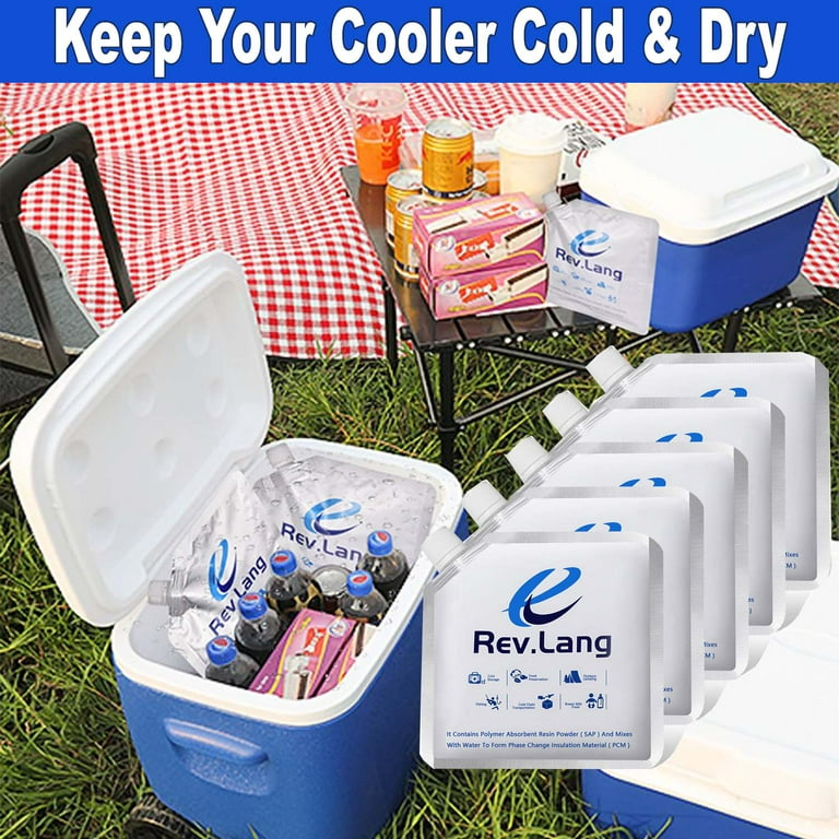 Reusable Ice Packs for Cooler Shock Cold Compress for Injuries Cold Up to 8 15 Hours Long Lasting Cooler for Lunch Bags Boxes Coolers Ice Packs for