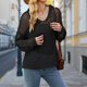 thumbnail image 4 of Camisa de mujer Cami Top Hollow Out Color sólido Loose Fit Traje de vacaciones de manga larga FLhrweasw Nuevo, 4 of 7