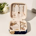 thumbnail image 6 of Collie Portable Square Jewelry Box Earrings Necklaces Bracelets Organizer for Girls and Women, 6 of 6