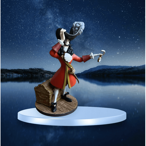 Pvc CAKE TOPPER limited edition 1 of 1000 Peter Pan-CAPTAIN HOOK Sculpture!! NEW RARE Figure Figurine Charm 4”