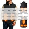 thumbnail image 2 of qafoshin Mens Heated Vest Zipper Double Control 6 Districts Warm Heated Jacket Lightweight USB-Powered Electrical Winter Coat with Built-In Control Button, 2 of 7