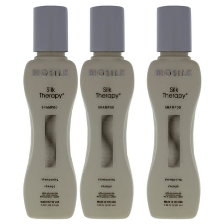 Silk Therapy Shampoo - Travel Size by Biosilk for Unisex - 2.26 oz Shampoo - Pack of 3