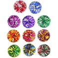 thumbnail image 3 of Soidarity Pompones plásticos de la animadora de 4pcs para las rutinas enérgicas cómodos sostener colores brillantes reutilizables Animadoras oro rosa rojo mezclado, 3 of 6