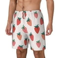 thumbnail image 2 of Balery Hand Drawn Strawberry Mens Swim Trunks Swim Shorts for Men Quick Dry Inseam Beach Shorts with Compression Liner Pocket-XX-Large, 2 of 9