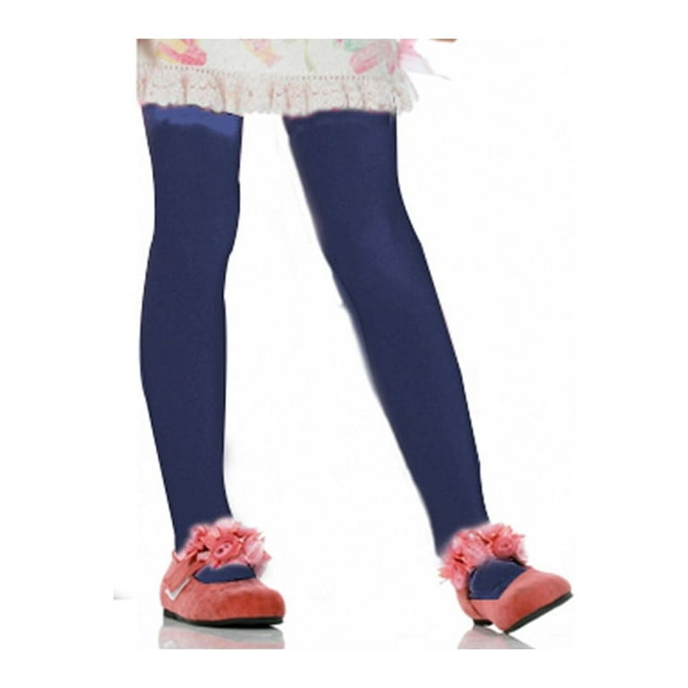 3 Girls Stockings Footed Tights Uniform Kids Toddler Ballet Dance Pantyhose  Navy