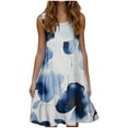 thumbnail image 2 of Jjayotai No Boundaries Women's Summer Dresses 2025, Boho Dresses for Women, Beach Casual Sleeveless Floral Print Tank Loose Sundress with Pocket White~ S, 2 of 6