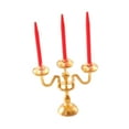thumbnail image 4 of LeeQinersw 1/12 Dollhouse Candle Holder Doll House Candlestick for Cabinet Shelf Mantel Gold and Red, 4 of 9