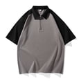 thumbnail image 2 of FhsagQ Men's Shirts Men Shirts Tops Short Men'S Four Seasons Leisure Fashion Assorted Colors Design Lapel Button Short Sleeve Tops Mens Shirts Patterned Small Grey XXXL, 2 of 3