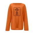 thumbnail image 4 of Fiaer,Oversized Loose Fitting Sweatshirts for Women Casual Cute Crew Neck No Hooded Hoodies Solid Fall Pullover Workout Plain Y2k Comfort Tops Orange XXL, 4 of 9