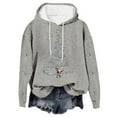 thumbnail image 4 of Craaazy Women's Christmas Holiday Cute Loose Long Sleeve Hoodie Sweatshirt Gifts, 4 of 5