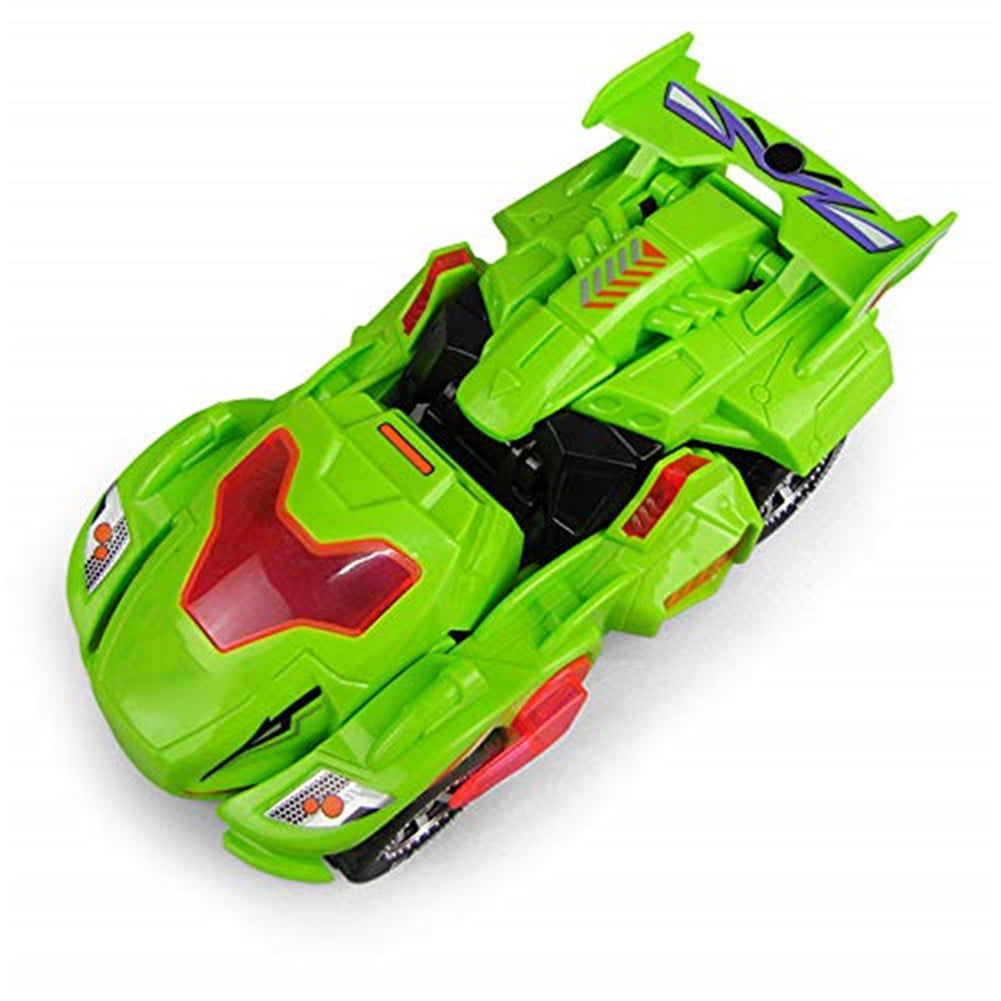 Transformer Dinosaur Toys for Kids Xmas Gift Green Dinosaur Transforming Car KITHOUWAS Transforming Dinosaur Toys Automatic Transformer Dinosaur Cars with LED Light and Music 