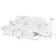 thumbnail image 3 of LiviNest Convertible Sofa Bed: 73 Inch Sleeper Sofa with Gray Corduroy Fabric - Modern Space Saving Furniture for Small Apartments & Home Office Use, 3 of 6
