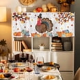 thumbnail image 7 of Thanksgiving Turkey Valances for Windows, 54 x 18in, Fall Pumpkin Maple Leaf Autumn Harvest Rod Pocket Kitchen Valance Curtain Light Filtering Window Treatments for Living Room Bedroom, 1 Panel, 7 of 7