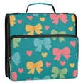 thumbnail image 2 of ALAZA Zipper Binder Bows Heart 3 Ring Trapper Keeper File Folder Organizer Bag, 2 of 8
