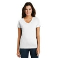 thumbnail image 1 of Camiseta con cuello en V para mujer Super Slub™ de District Made®. DM3501 Blanco XL Distrito DM3501, 1 of 1
