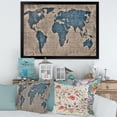 thumbnail image 3 of Designart 'Ancient World Map I' Rustic Framed Art Print, 3 of 4