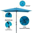thumbnail image 6 of 6.5 x 10ft Rectangular Patio Umbrella Outdoor Market Table Umbrella with Push Button Tilt and Crank for Garden(Light Blue), 6 of 14