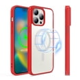 thumbnail image 2 of Htwon Étui pour iPhone 14 Pro/ 13 Pro 6.1 Pouces Hybride Premium Étui Protectrice Transparente Compatible avec Mag Safe, Rouge, 2 of 11