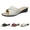 White, variant on Women's Leather Slippers Open Toe Fish Mouth Wedge Sandal Comfortable Wide Width House Slipper Summer Slip-On Beac𝗁 Sandals Ladies Casual Platform Flops