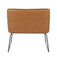 thumbnail image 6 of Belen Kox Casper Industrial Accent Chair in Black Metal and Camel Faux Leather, 6 of 8