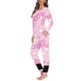 thumbnail image 3 of Conjunto de pijama informal de manga larga para mujer, ropa de dormir acogedora para el hogar, regalo de Navidad, otoño, 3 of 4