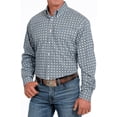 thumbnail image 4 of Cinch Men's Medallion Print Long Sleeve Button-Down Stretch Western Shirt Blue X-Small, 4 of 4
