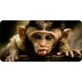 thumbnail image 1 of Baby Monkey Sticking Out Tongue Photo License Plate, 1 of 1