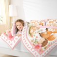 thumbnail image 3 of Manfei Cute Rabbit Twin Comforter Sets,Woodland Animal Bedding Set,Pink,Pink Reversible,2pcs,1 Comforter and 1 Pillowcase, 3 of 7
