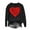 #01 Black, variant on Busydd Valentine's Day Sweatshirt for Women Fashion Love Heart Print Pullover Tops Casual Loose Long Sleeve Crewneck Valentines Sweatshirts Valentines Day Gifts for Women